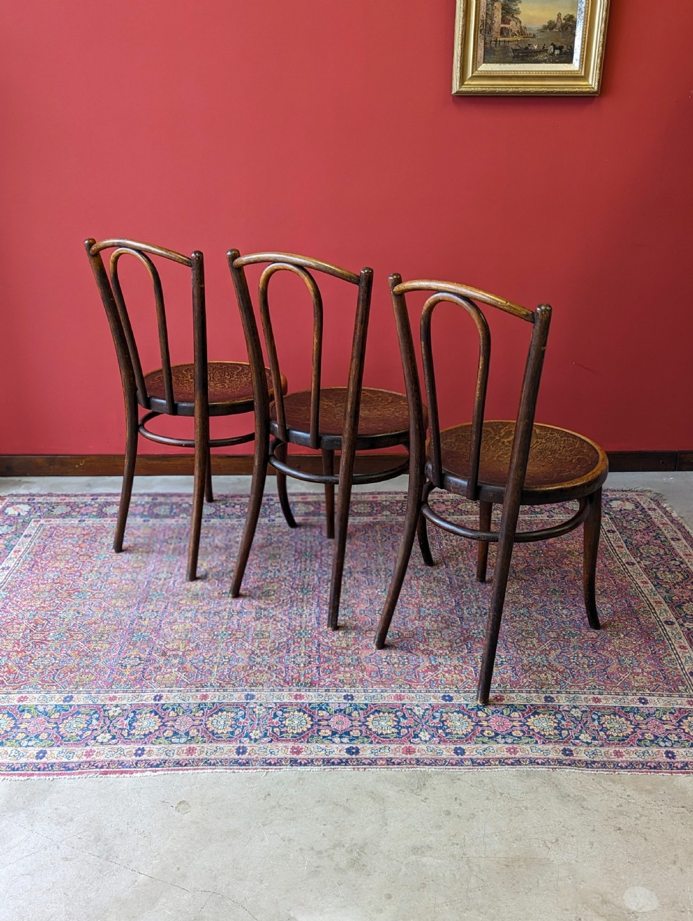 Set of Three Early 20th Century Thonet Bentwood Bistro Chairs View IX