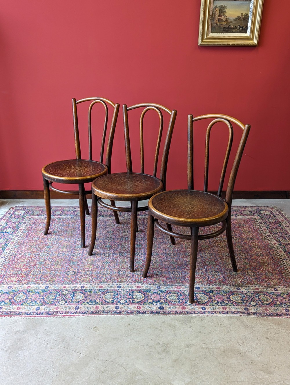 Set of Three Early 20th Century Thonet Bentwood Bistro Chairs View X