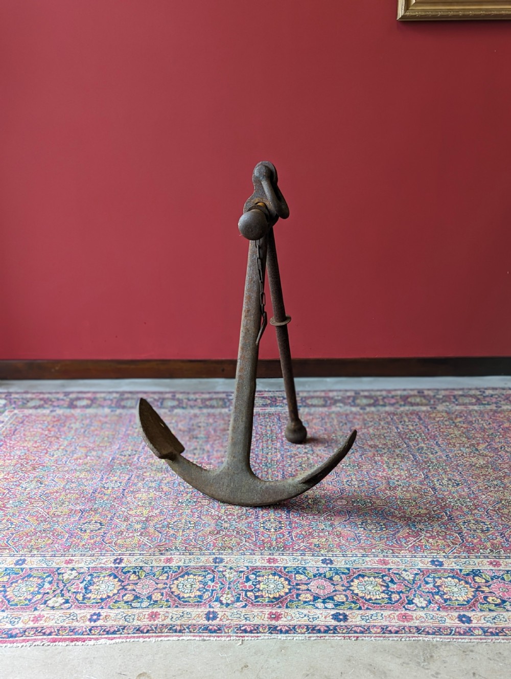 Antique Victorian Cast Iron Ships Anchor