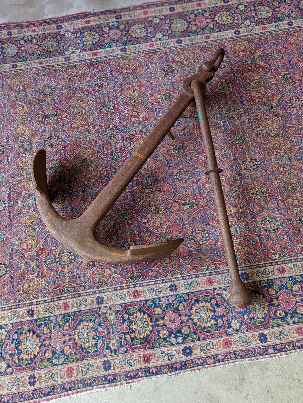 Antique Victorian Cast Iron Ships Anchor View III