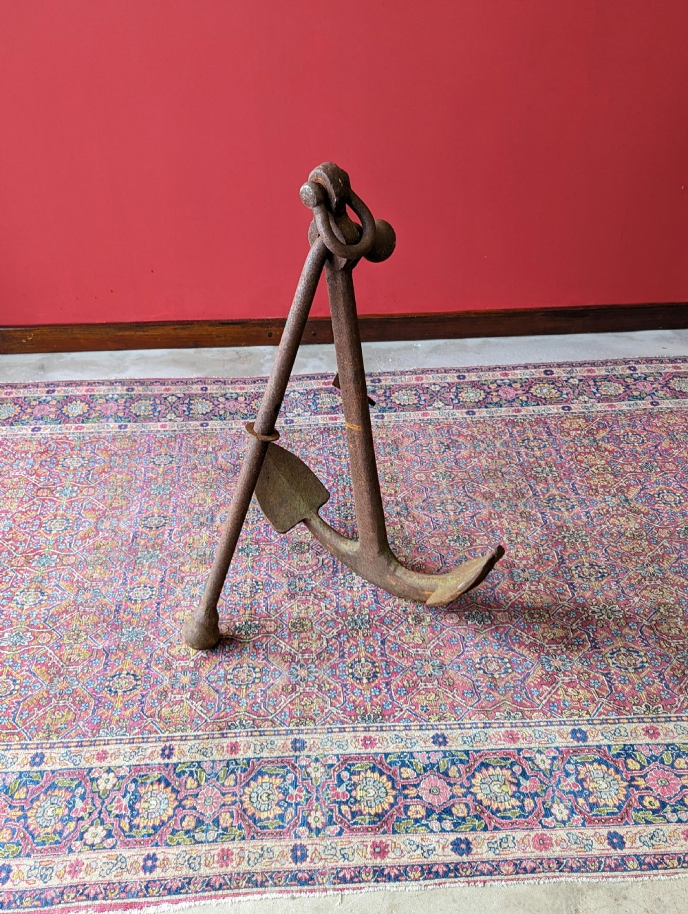Antique Victorian Cast Iron Ships Anchor View IV