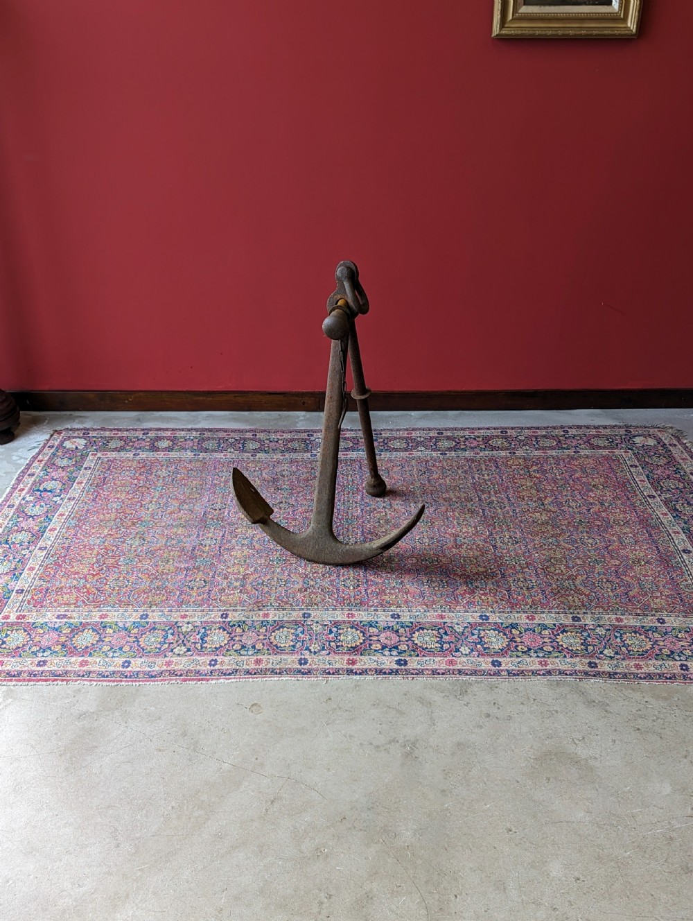 Antique Victorian Cast Iron Ships Anchor View V