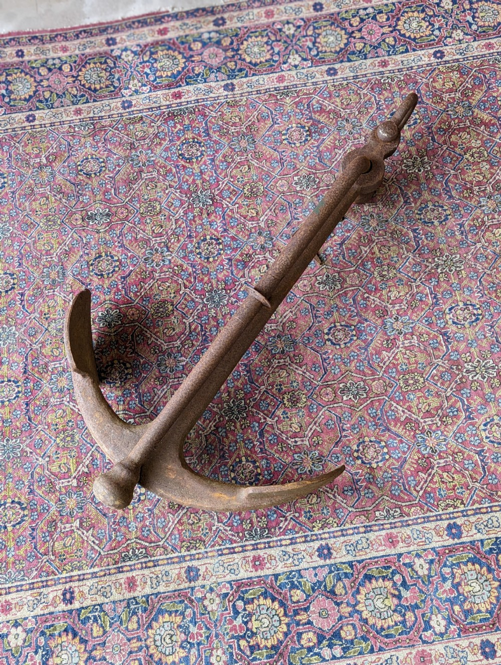 Antique Victorian Cast Iron Ships Anchor View VII