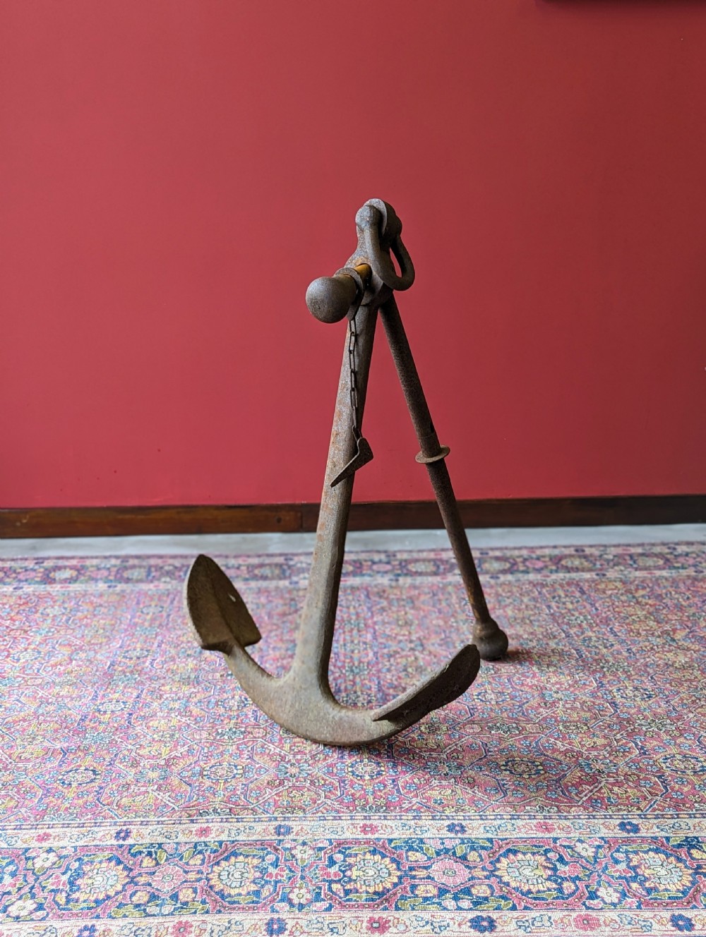 Antique Victorian Cast Iron Ships Anchor View X