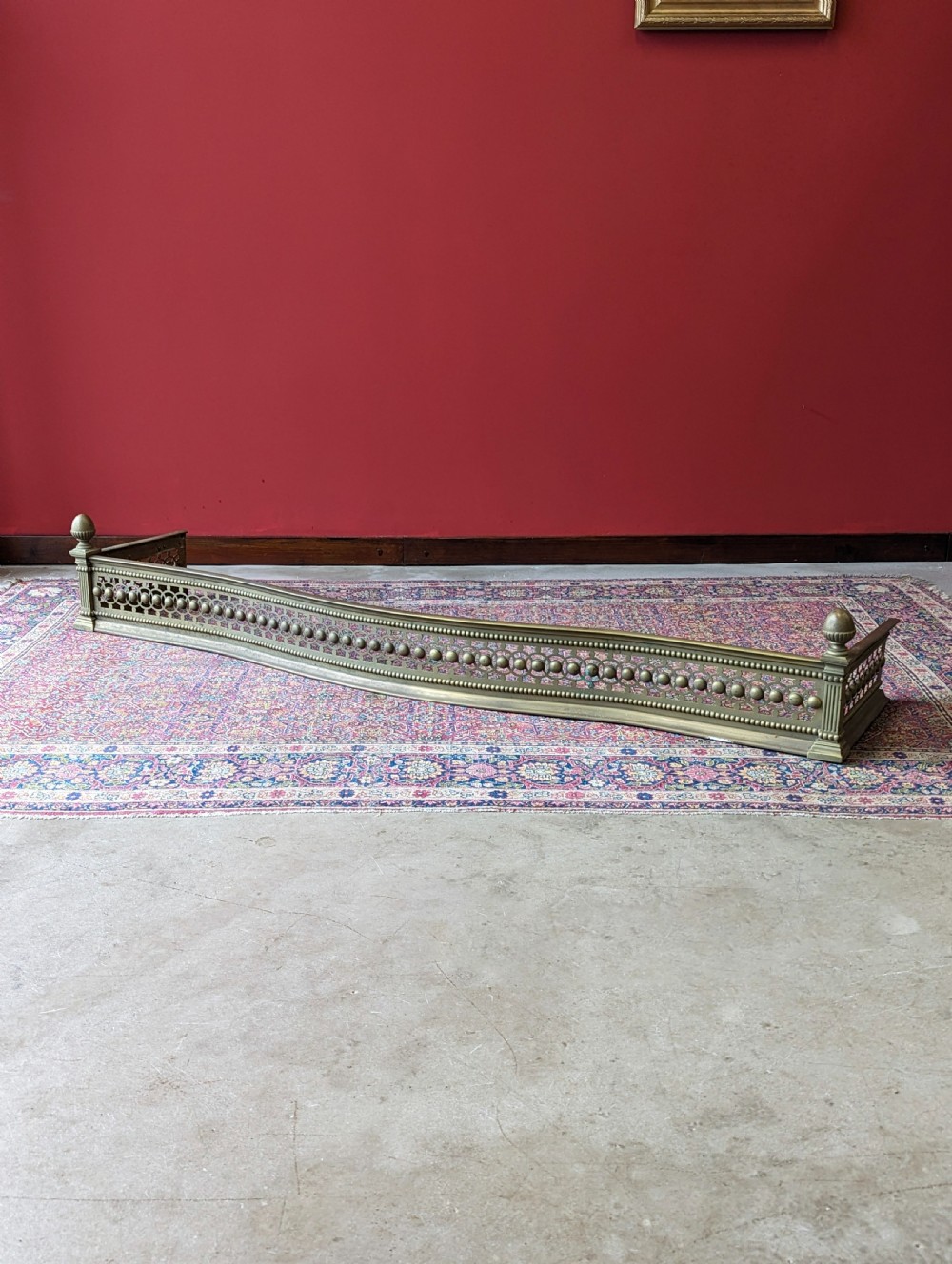 Antique Victorian Brass Fender