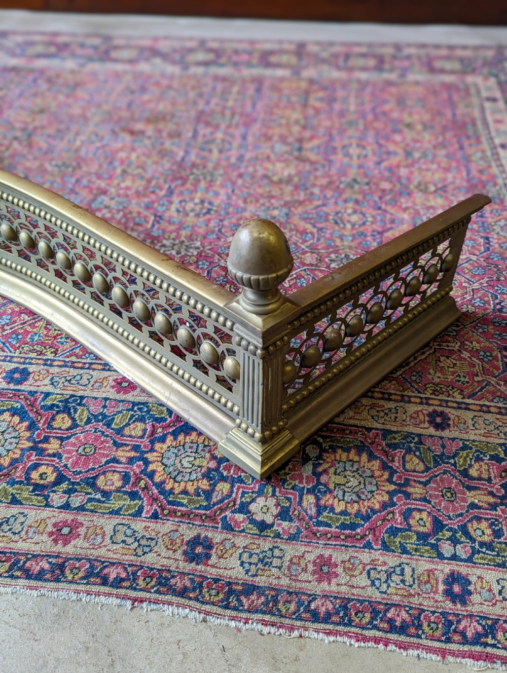 Antique Victorian Brass Fender View VII