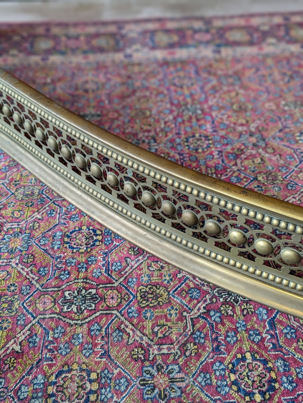 Antique Victorian Brass Fender View VIII