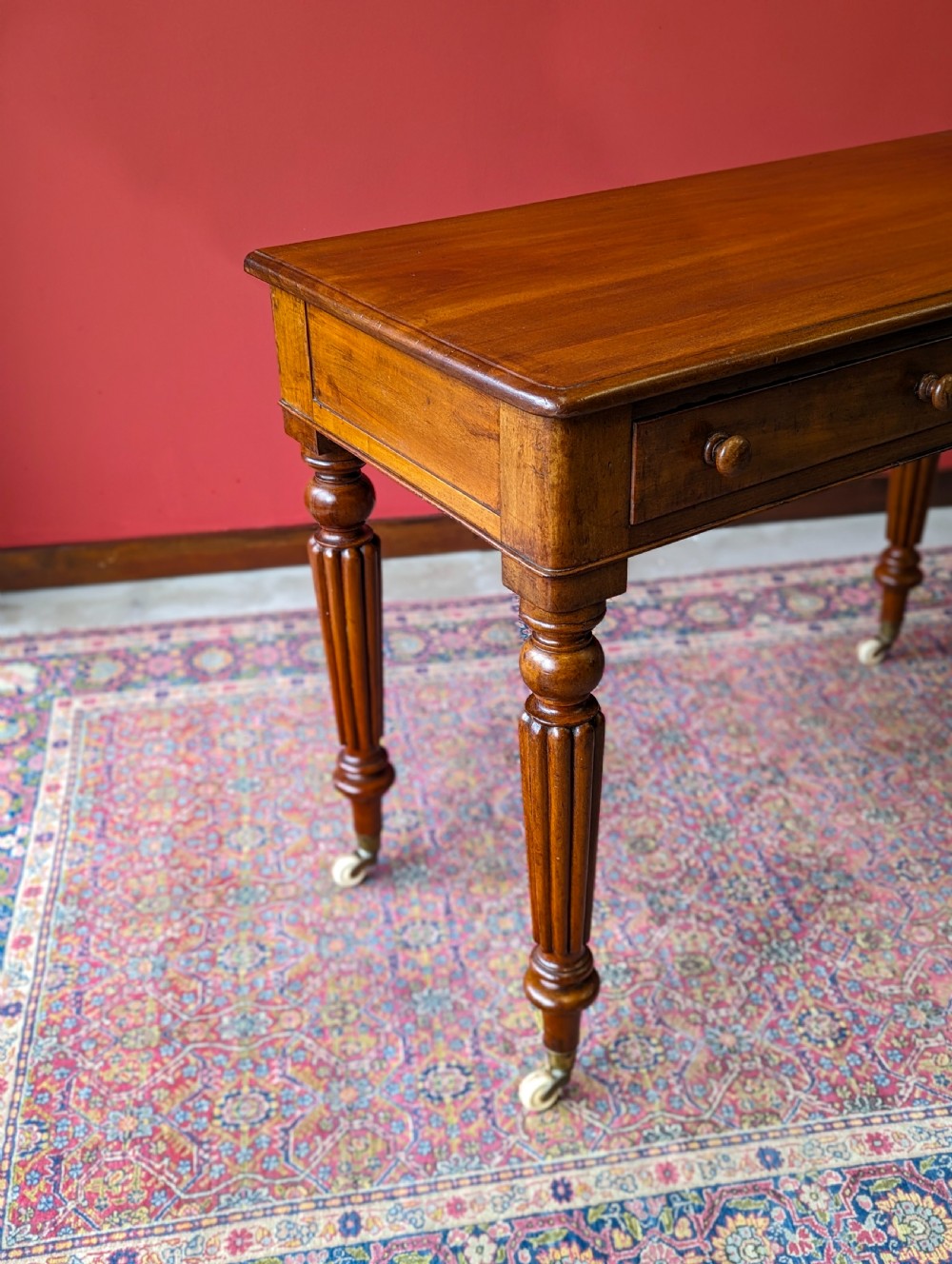 Antique Mid Victorian Mahogany Library Table View VII