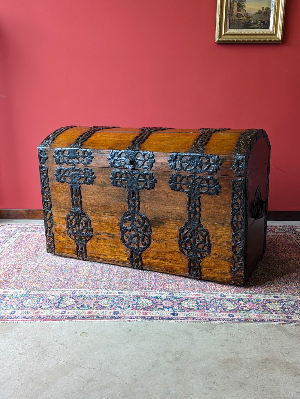 Antique Victorian Dome Topped Sea Chest