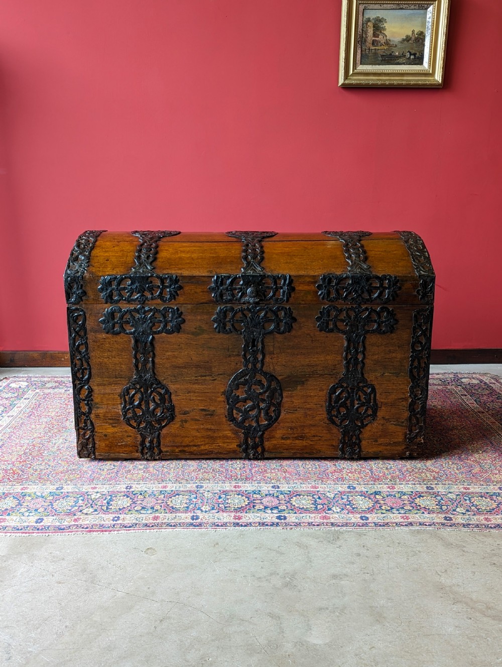 Antique Victorian Dome Topped Sea Chest View II