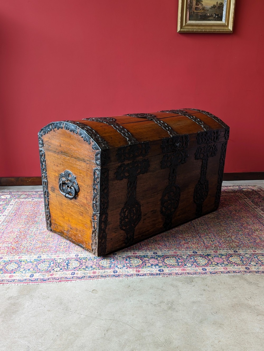 Antique Victorian Dome Topped Sea Chest View III
