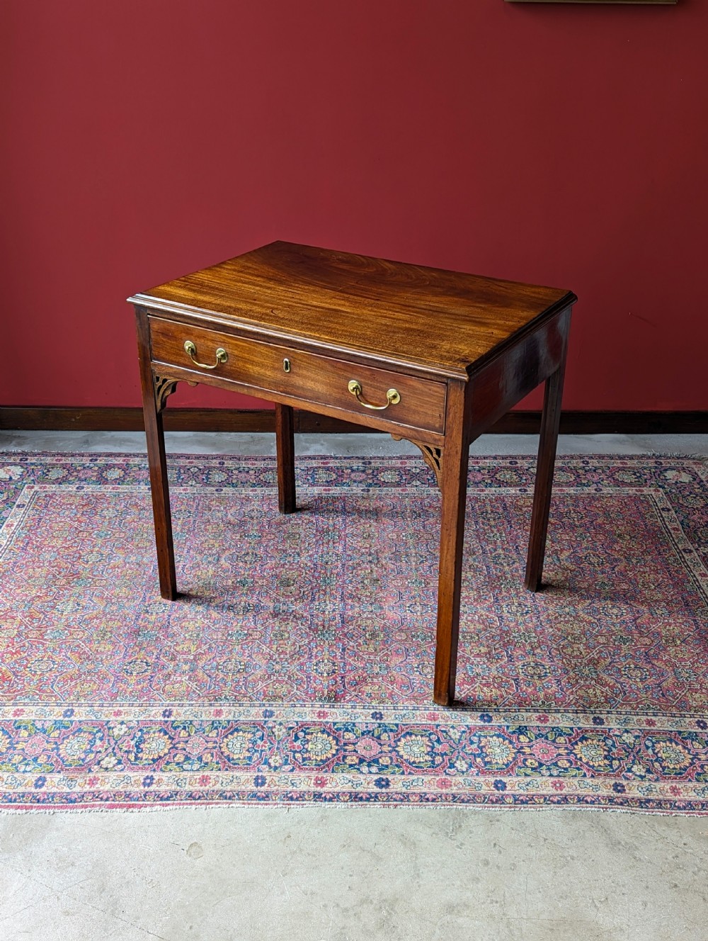 Antique Georgian Mahogany Side Table View X