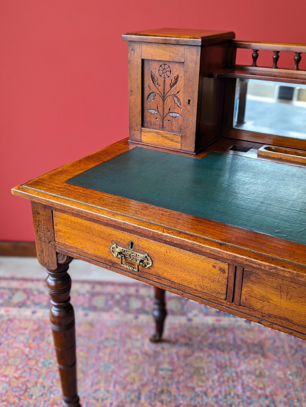 Antique Edwardian Mahogany Ladies Desk / Writing Table View III