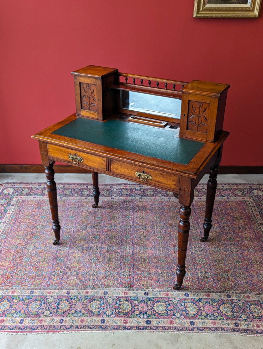 Antique Edwardian Mahogany Ladies Desk / Writing Table View V