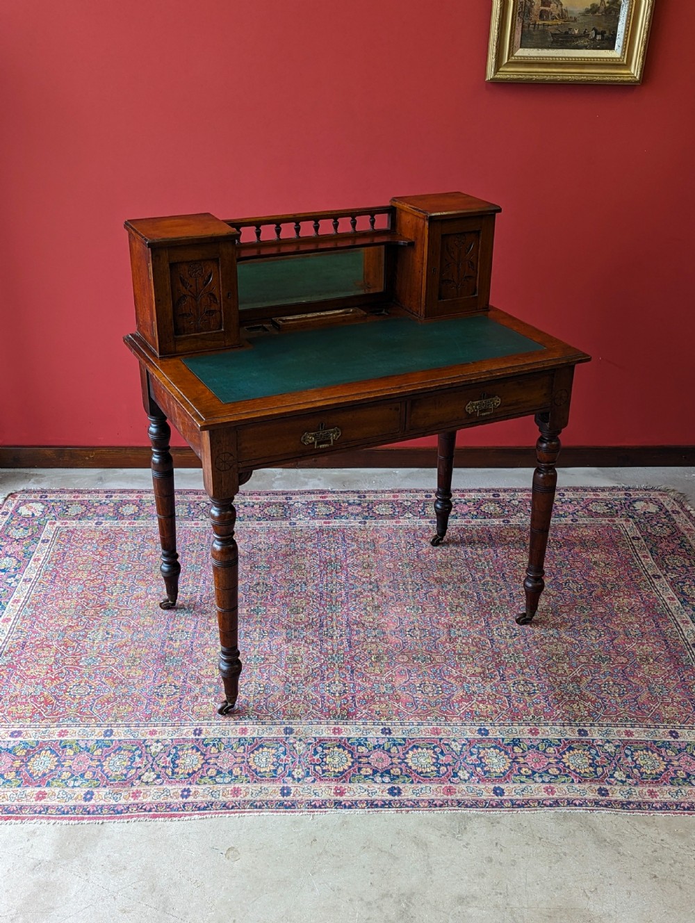 Antique Edwardian Mahogany Ladies Desk / Writing Table View VII
