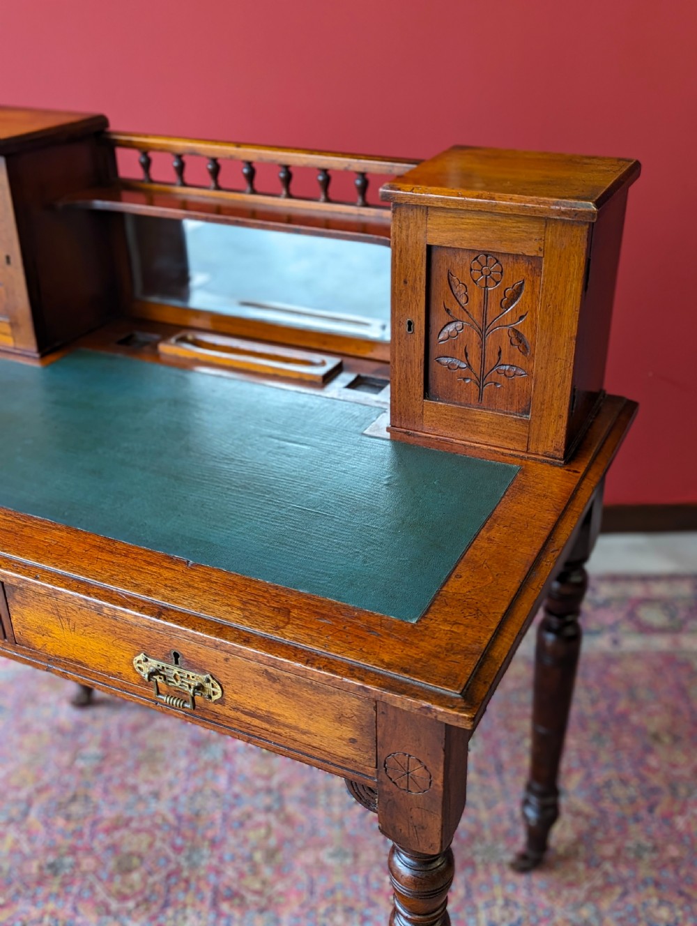 Antique Edwardian Mahogany Ladies Desk / Writing Table View VIII