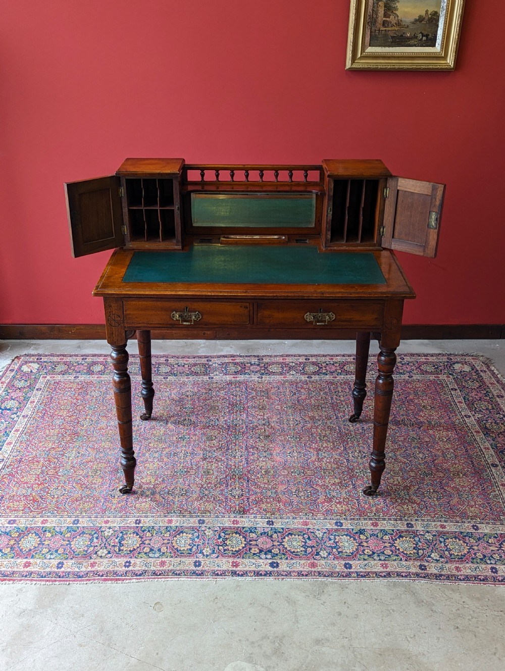 Antique Edwardian Mahogany Ladies Desk / Writing Table View X