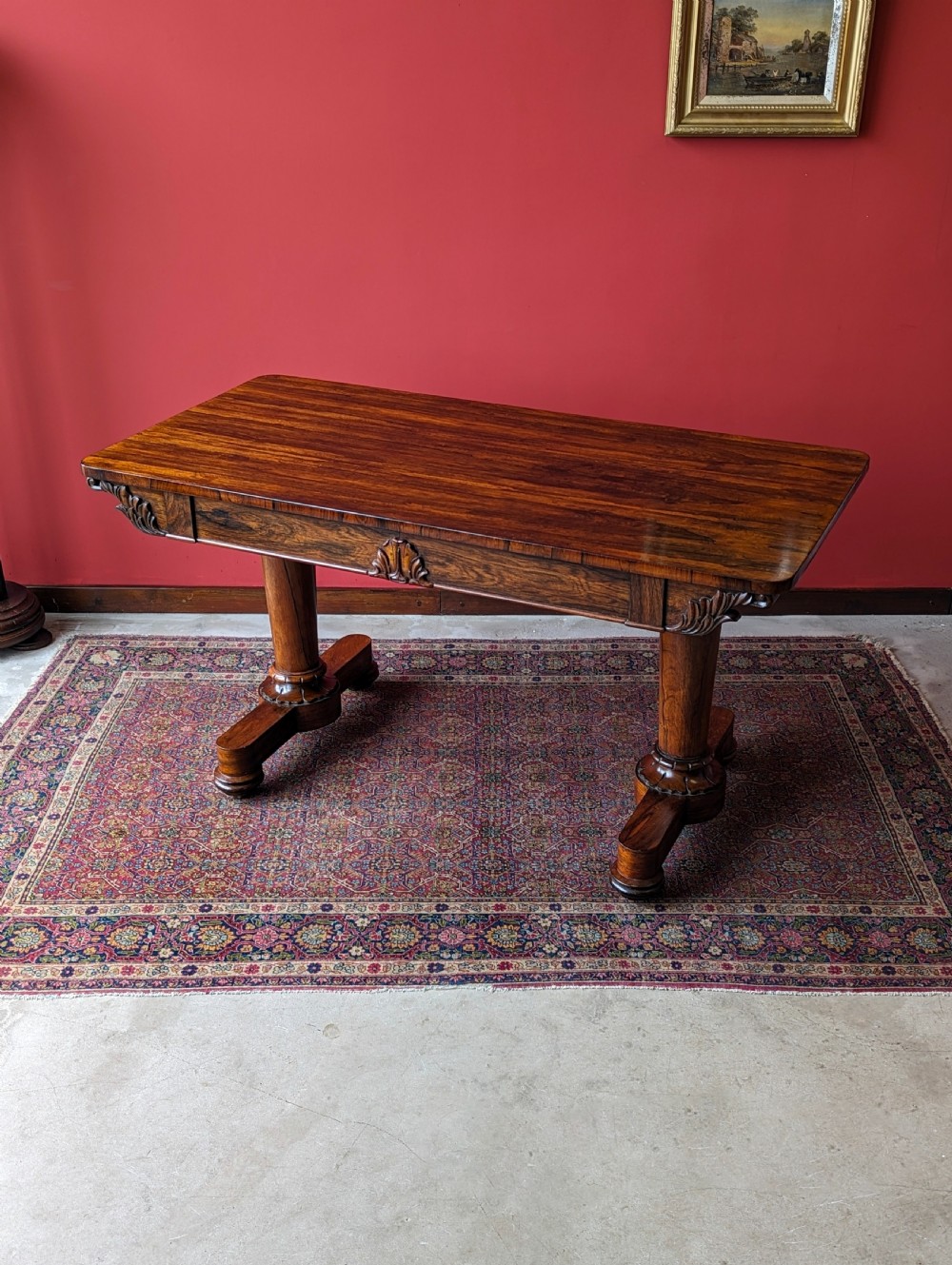 Antique Regency Period Rosewood Library Table / Centre Table