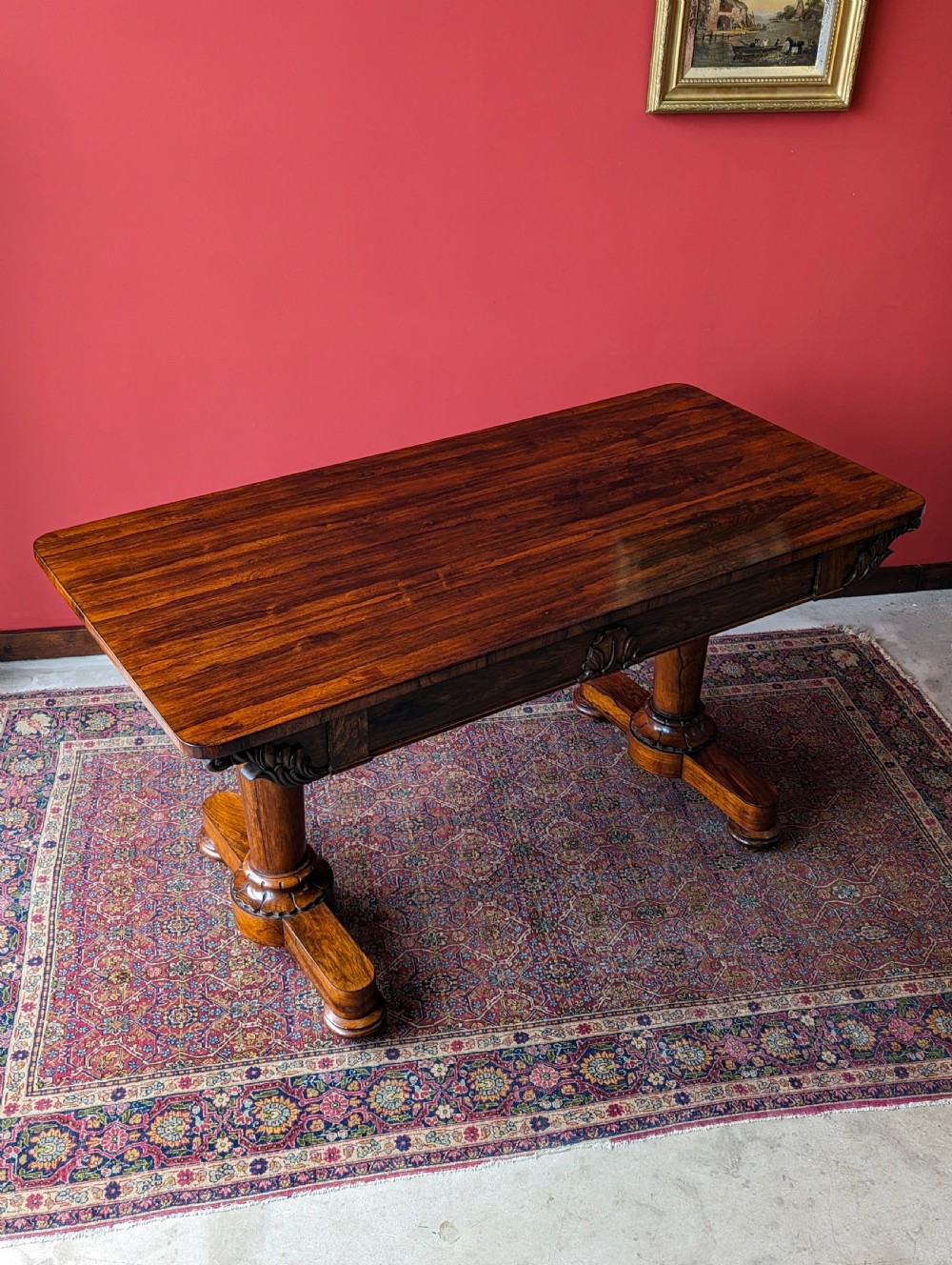 Antique Regency Period Rosewood Library Table / Centre Table View IV