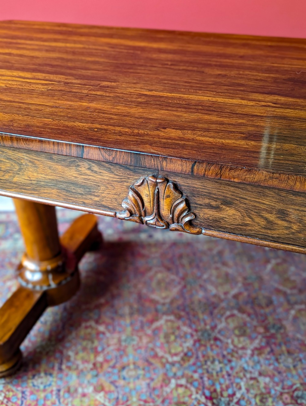 Antique Regency Period Rosewood Library Table / Centre Table View V