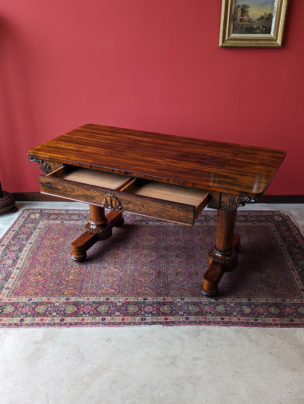 Antique Regency Period Rosewood Library Table / Centre Table View IX