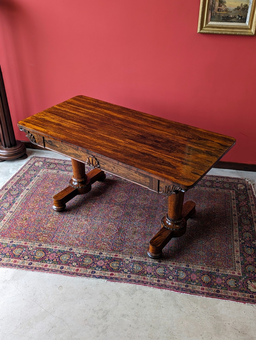 Antique Regency Period Rosewood Library Table / Centre Table View X