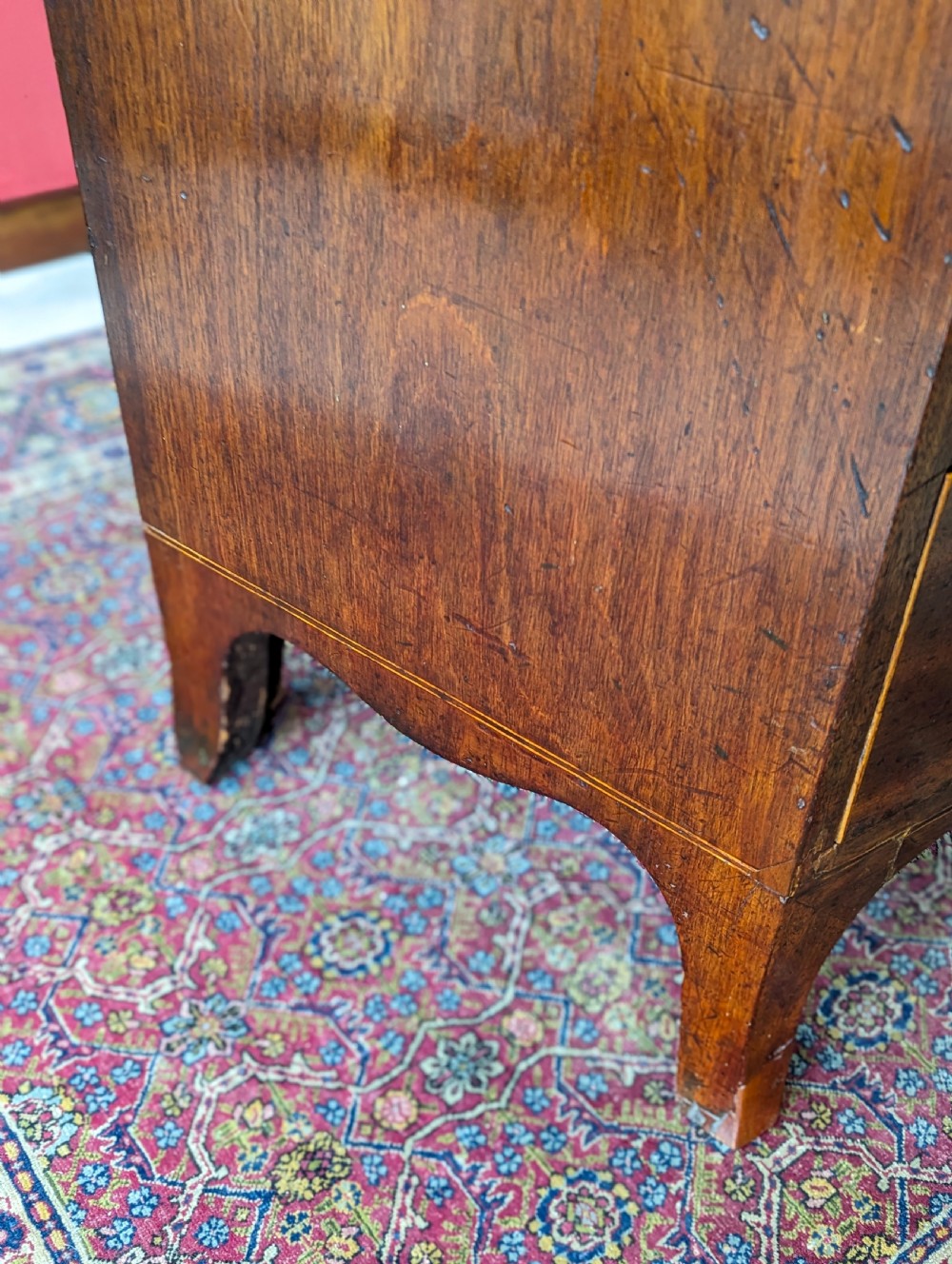 Antique Early 19th Century Mahogany Bow Front Chest of Drawers View VII