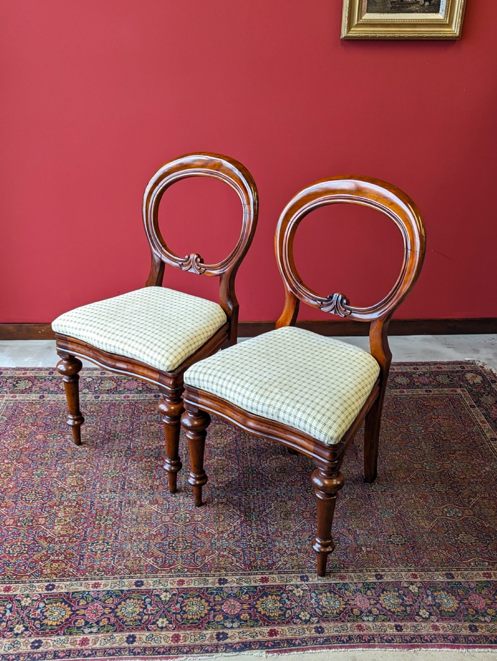 Set of Four Antique Early Victorian Mahogany Dining Chairs View III