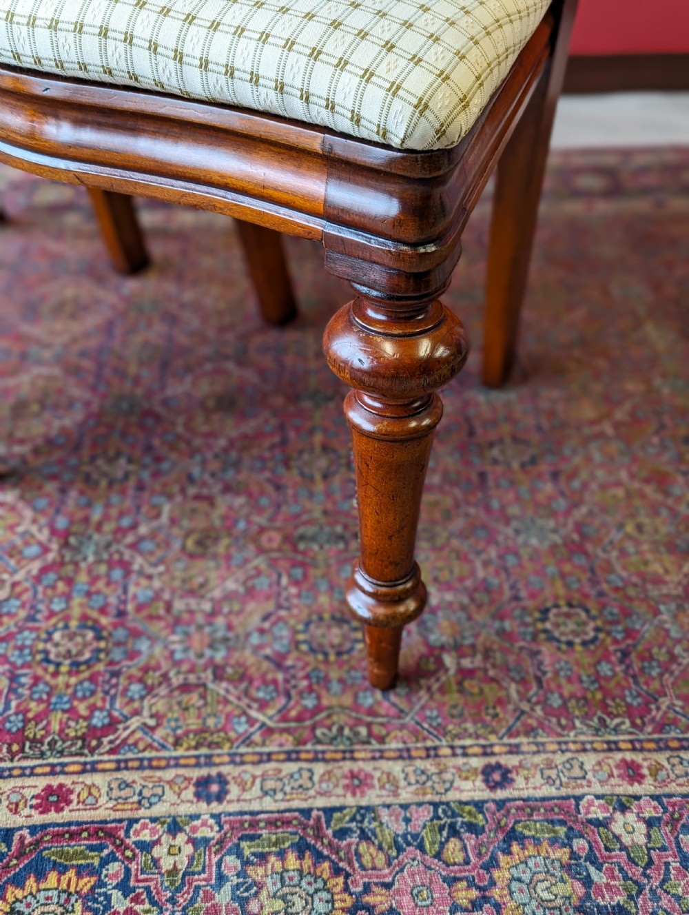 Set of Four Antique Early Victorian Mahogany Dining Chairs View IV