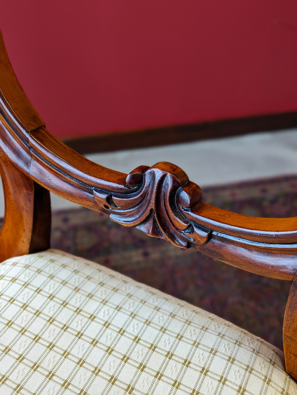 Set of Four Antique Early Victorian Mahogany Dining Chairs View VII