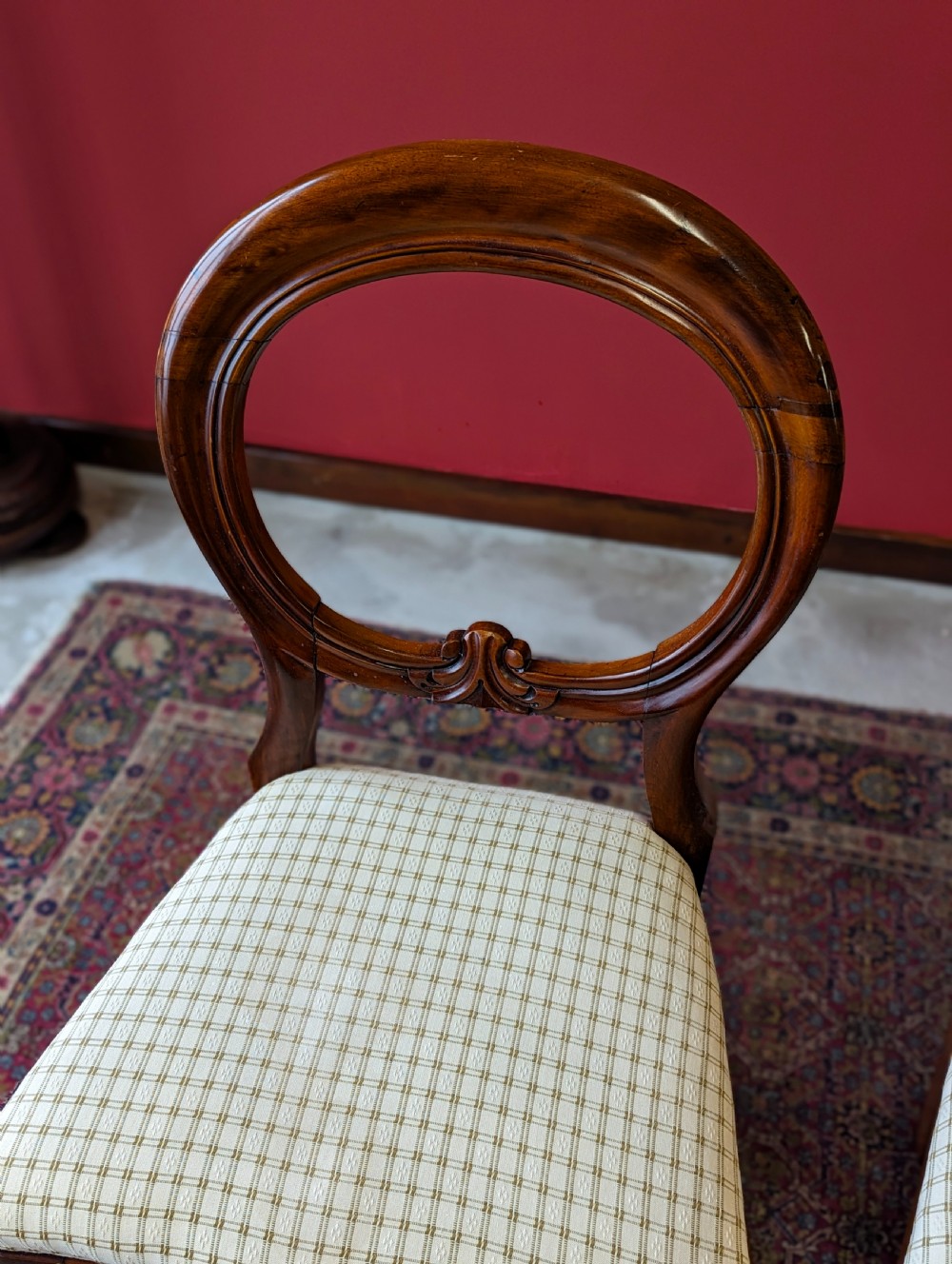Set of Four Antique Early Victorian Mahogany Dining Chairs View VIII