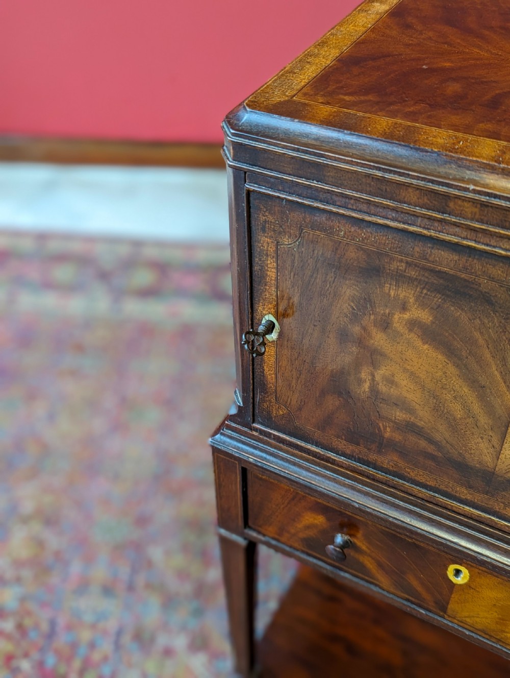 Antique Victorian Mahogany Bedside View III