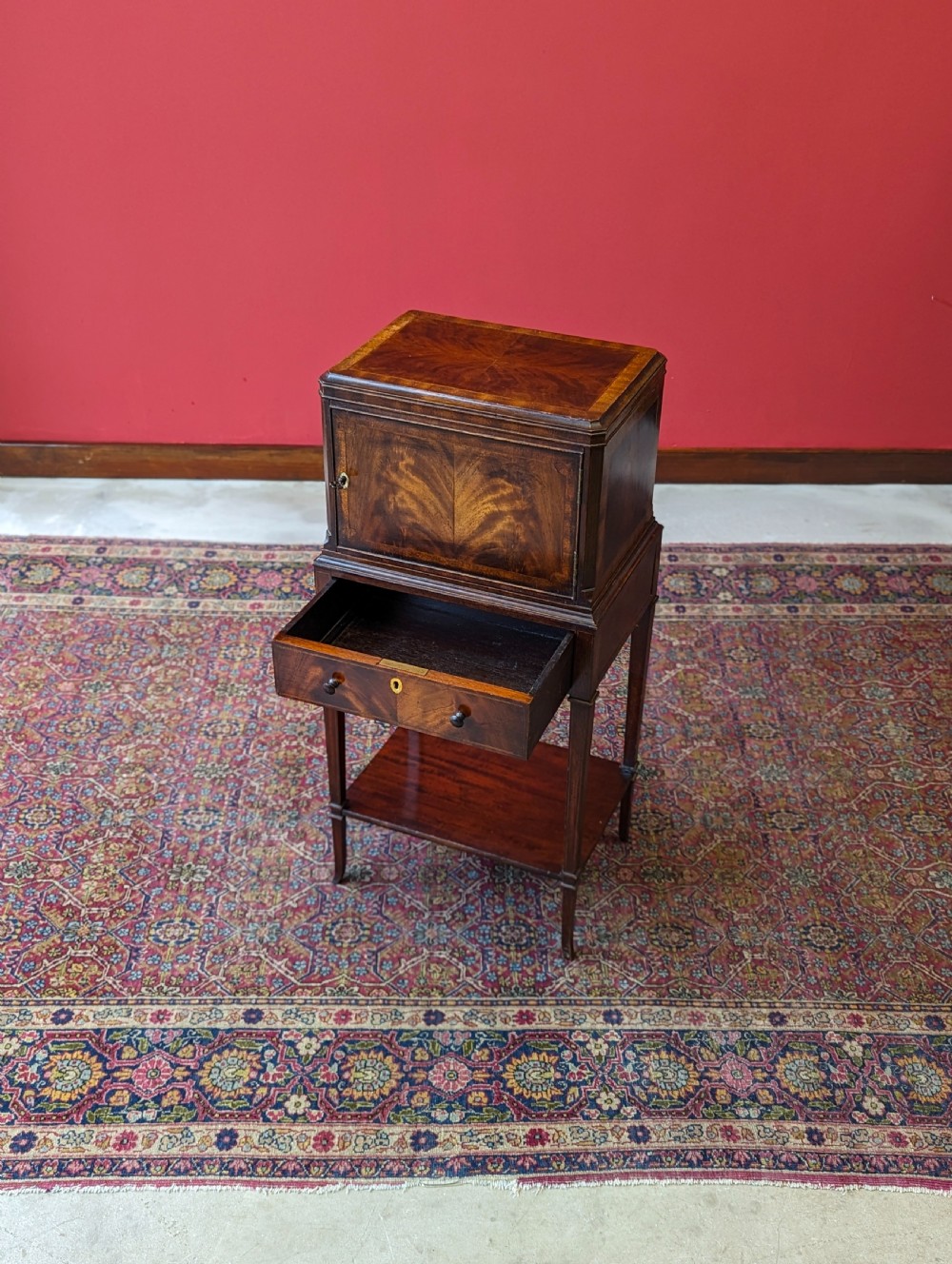 Antique Victorian Mahogany Bedside View IV