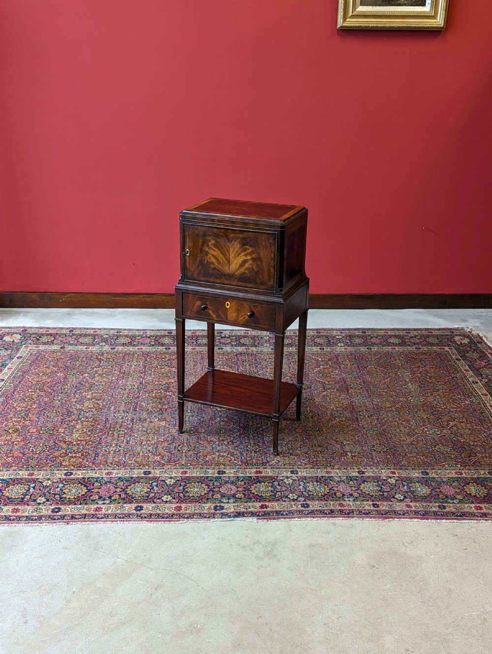 Antique Victorian Mahogany Bedside View VIII