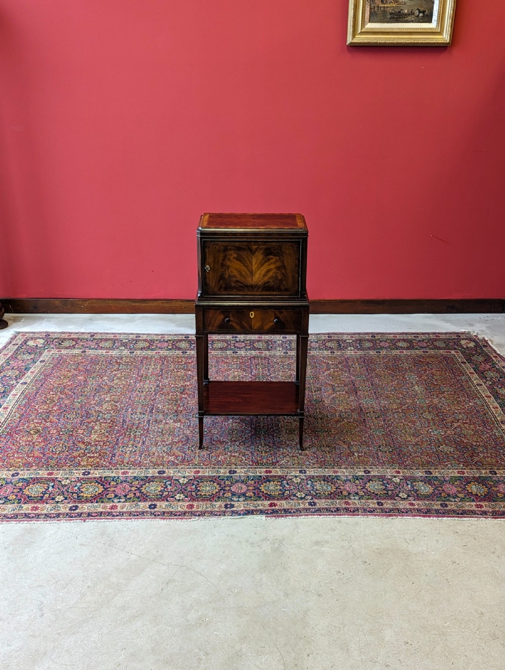 Antique Victorian Mahogany Bedside View IX