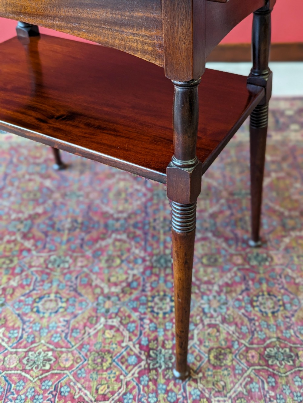 Antique Arts & Crafts Mahogany Fold over Card Table View IV