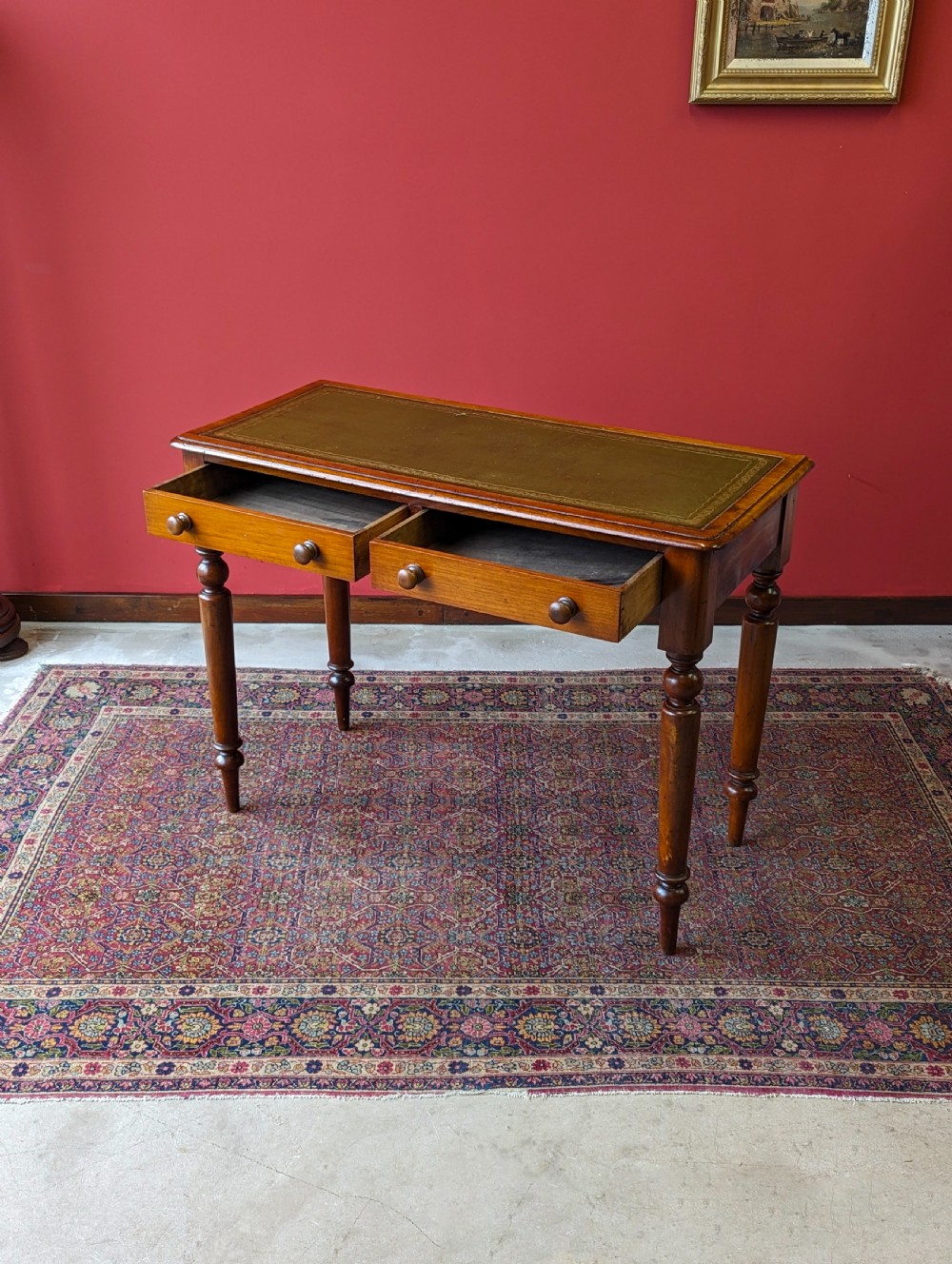 Antique Victorian Mahogany Writing Table View IV