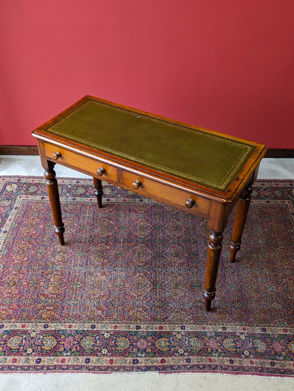 Antique Victorian Mahogany Writing Table View X