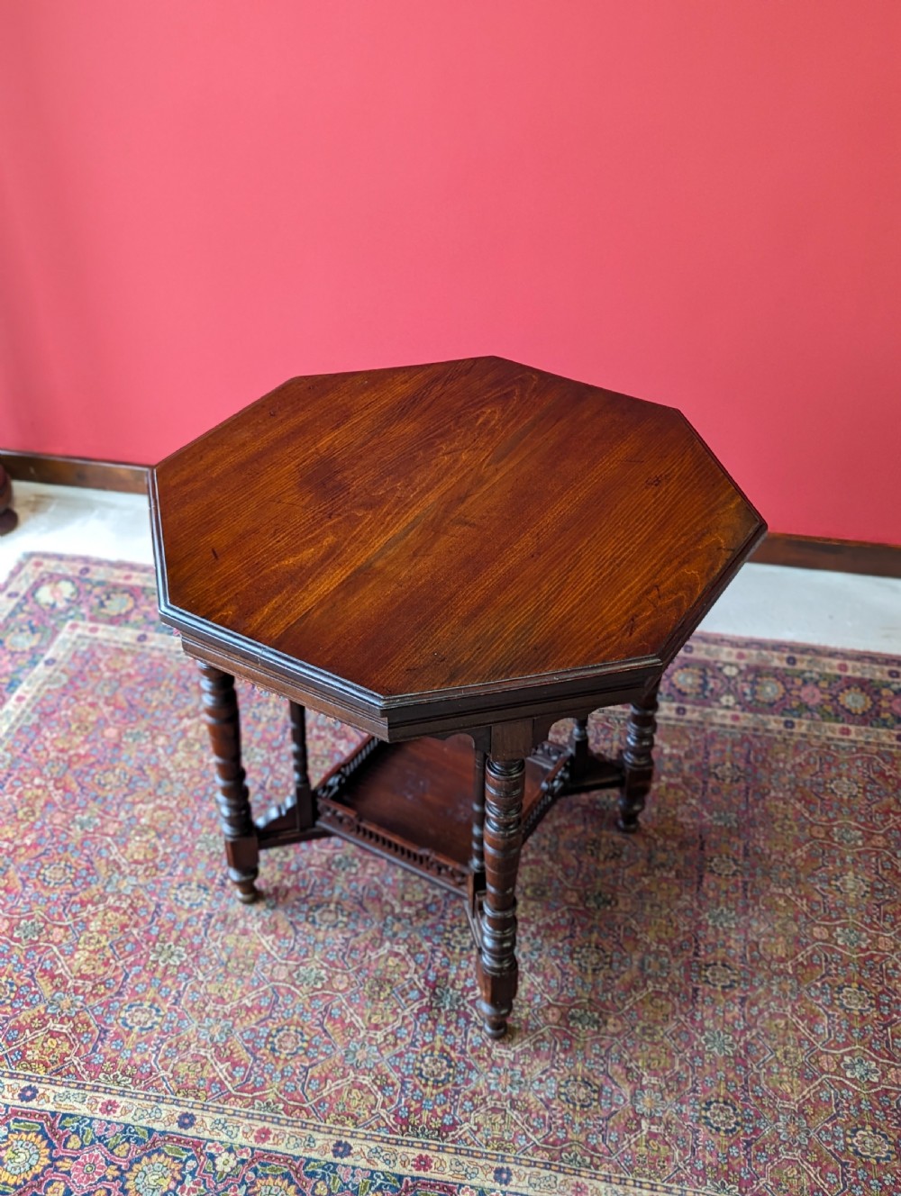 Antique Edwardian Mahogany Octagonal Occasional Table View IV