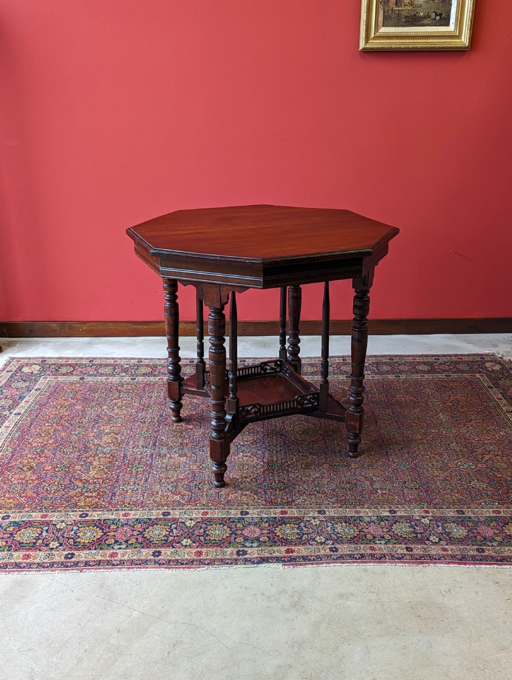 Antique Edwardian Mahogany Octagonal Occasional Table View V
