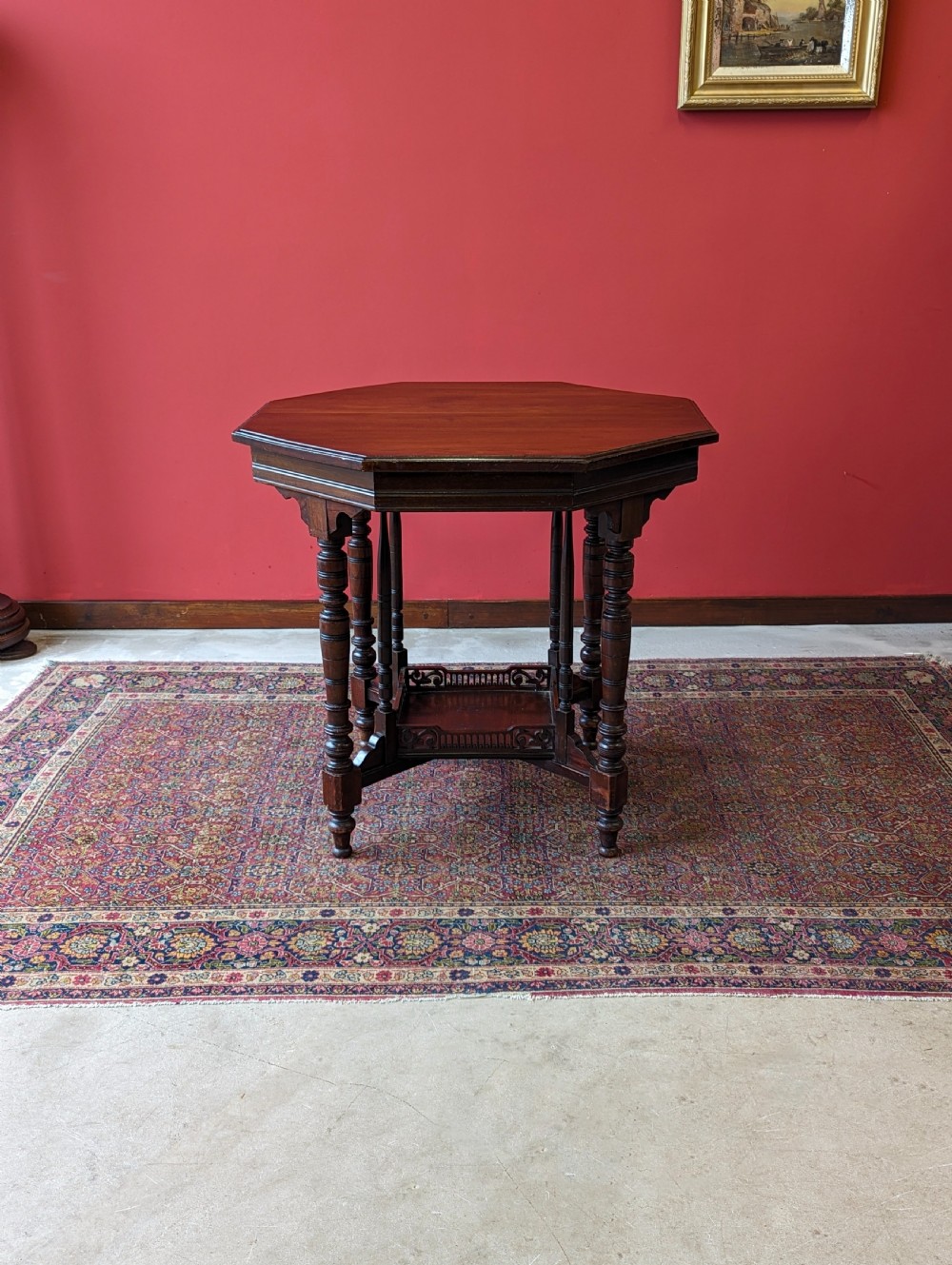 Antique Edwardian Mahogany Octagonal Occasional Table View VI