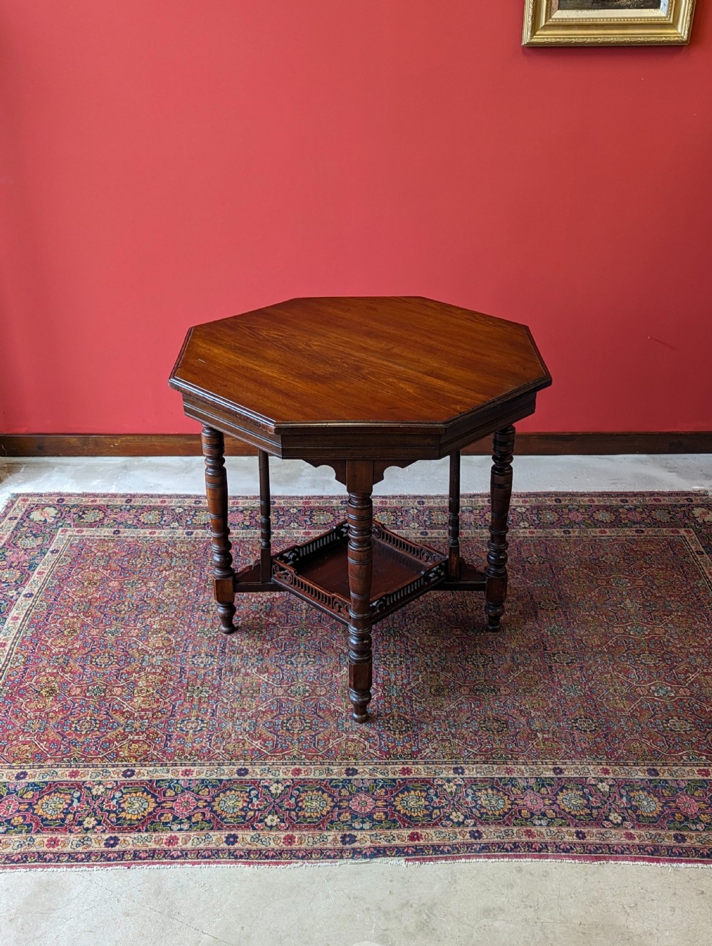 Antique Edwardian Mahogany Octagonal Occasional Table View VIII