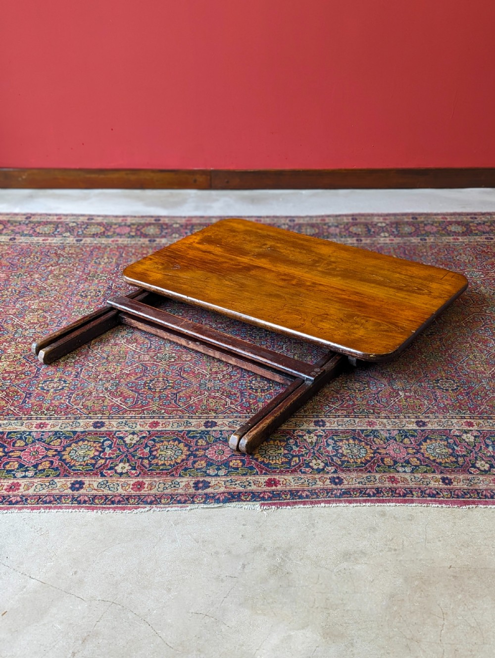 Antique Victorian Folding Pine Table View III