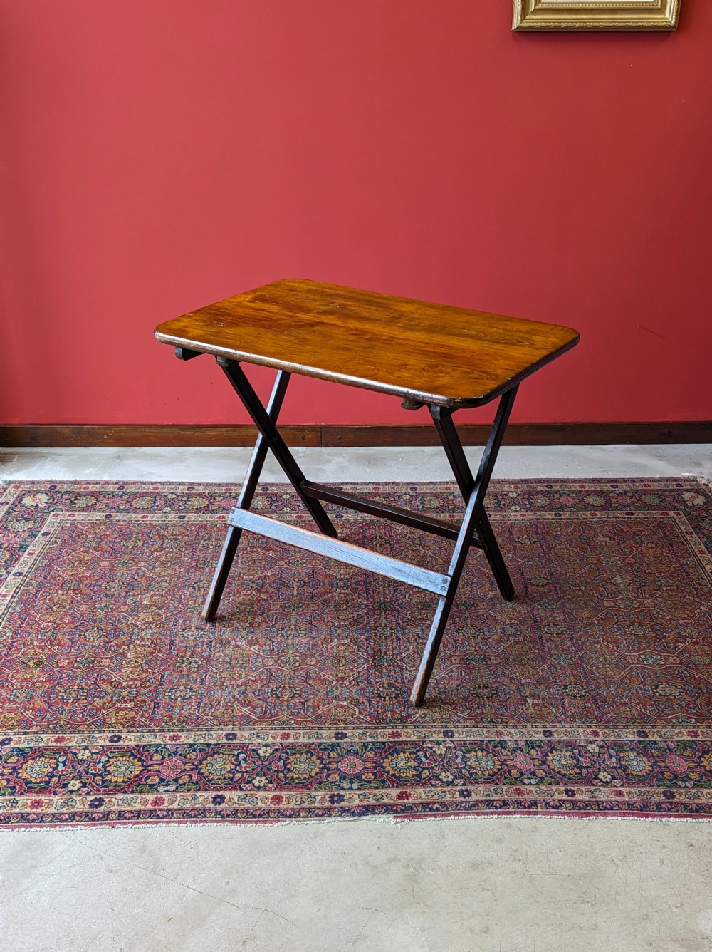 Antique Victorian Folding Pine Table View IV