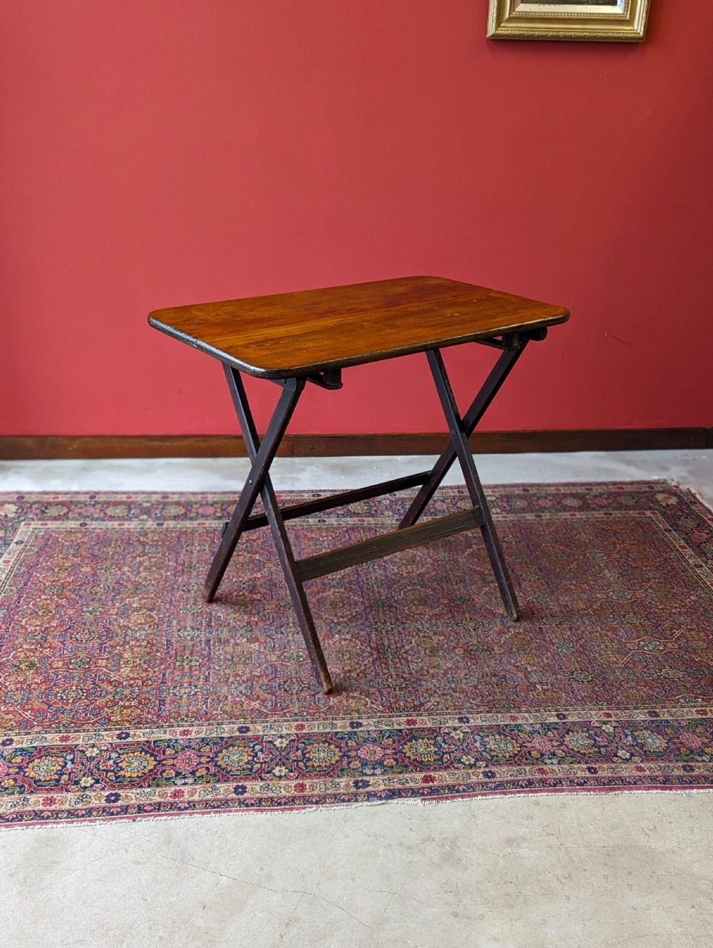 Antique Victorian Folding Pine Table View V