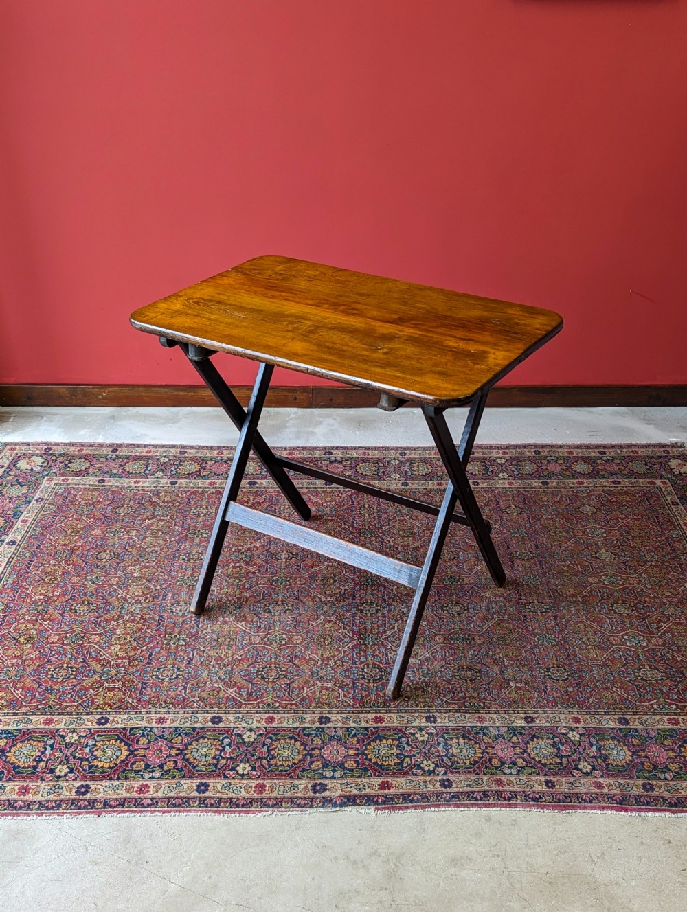 Antique Victorian Folding Pine Table View X