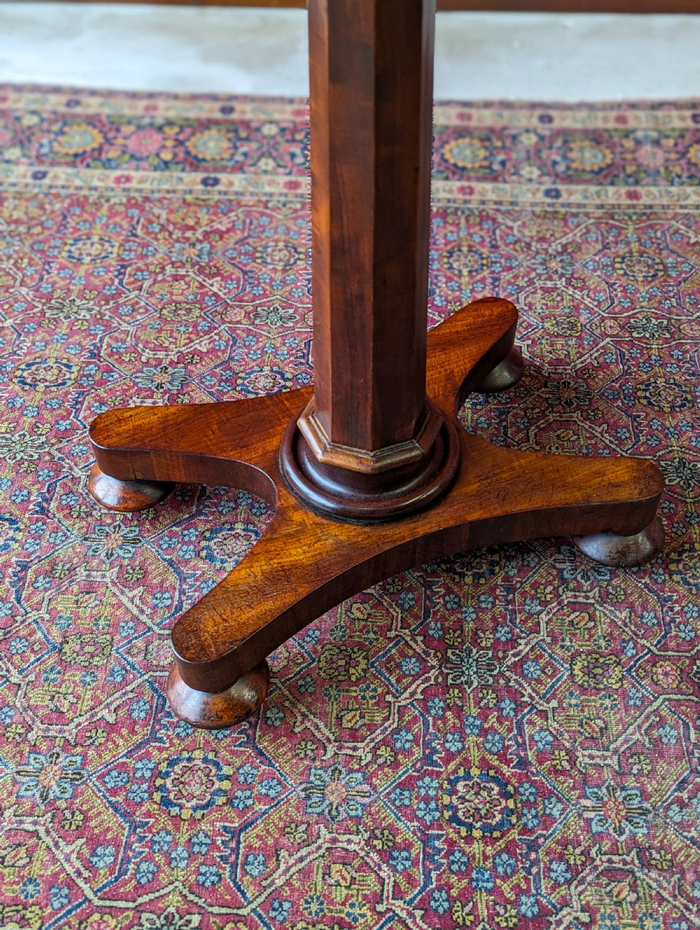 Antique 19th Century Mahogany Work Table with Drawers View IX