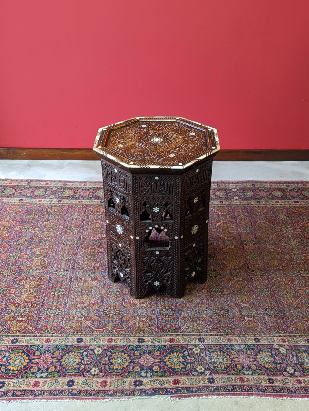 Antique Early 20th Century Islamic Side Table View IV