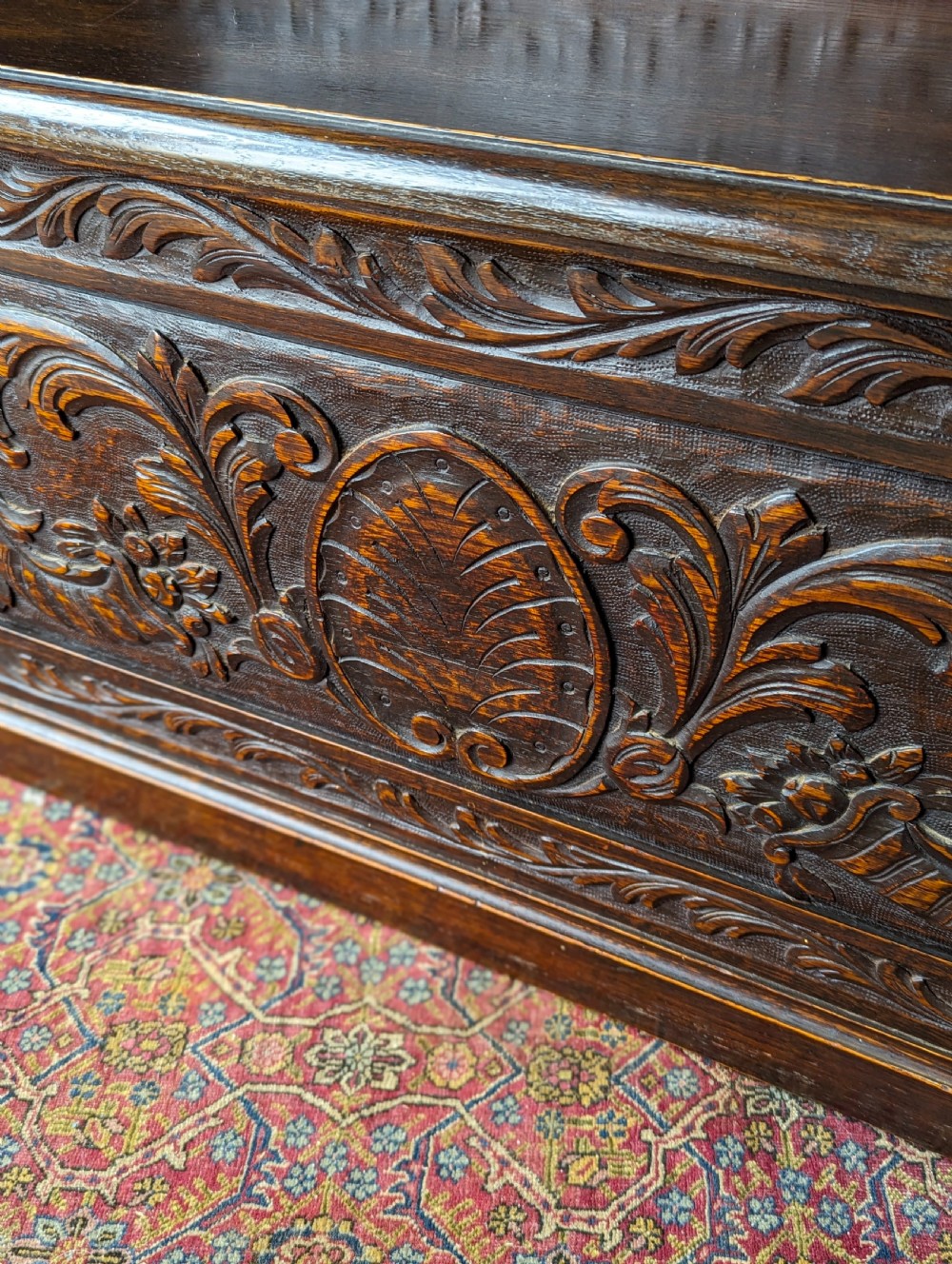 Antique Early 20th Century Oak Settle View VII