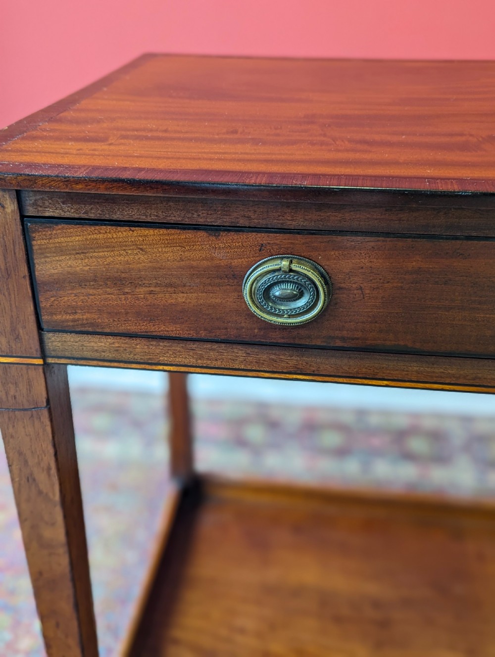 Antique Georgian Mahogany Side Table View X